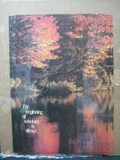 THE BEGINNING OF WISDOM IS SILENCE ECOLOGY VINTAGE POSTER GARAGE 1970'S CNG1898