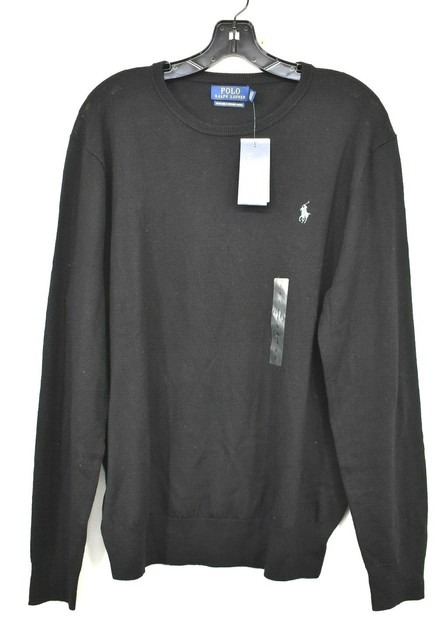 mens black polo sweater