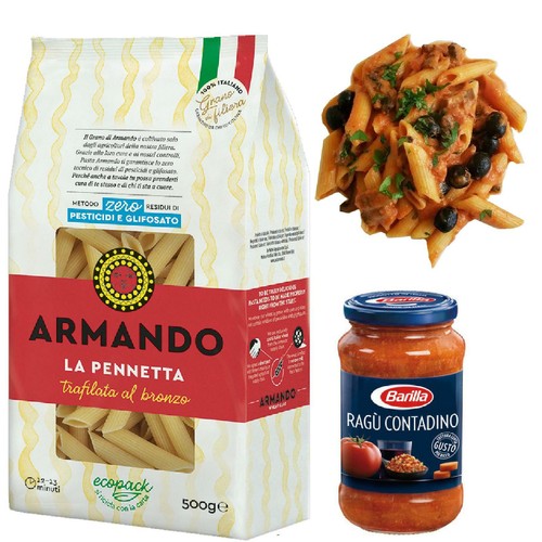 IDEA PIATTO PRONTO PASTA ARMANDO PENNETTA RAGU' CONTADINO BARILLA PIATTO VELOCE