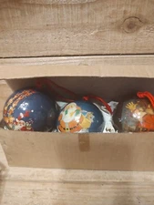 Lillian Veron 3pc 5580 Night Before Christmas Paper Mache