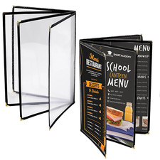 Menu Covers 8.5 X 11 Inch Restaurant Menu-Holder - 2PCS 4 Page 8 View Transpa...