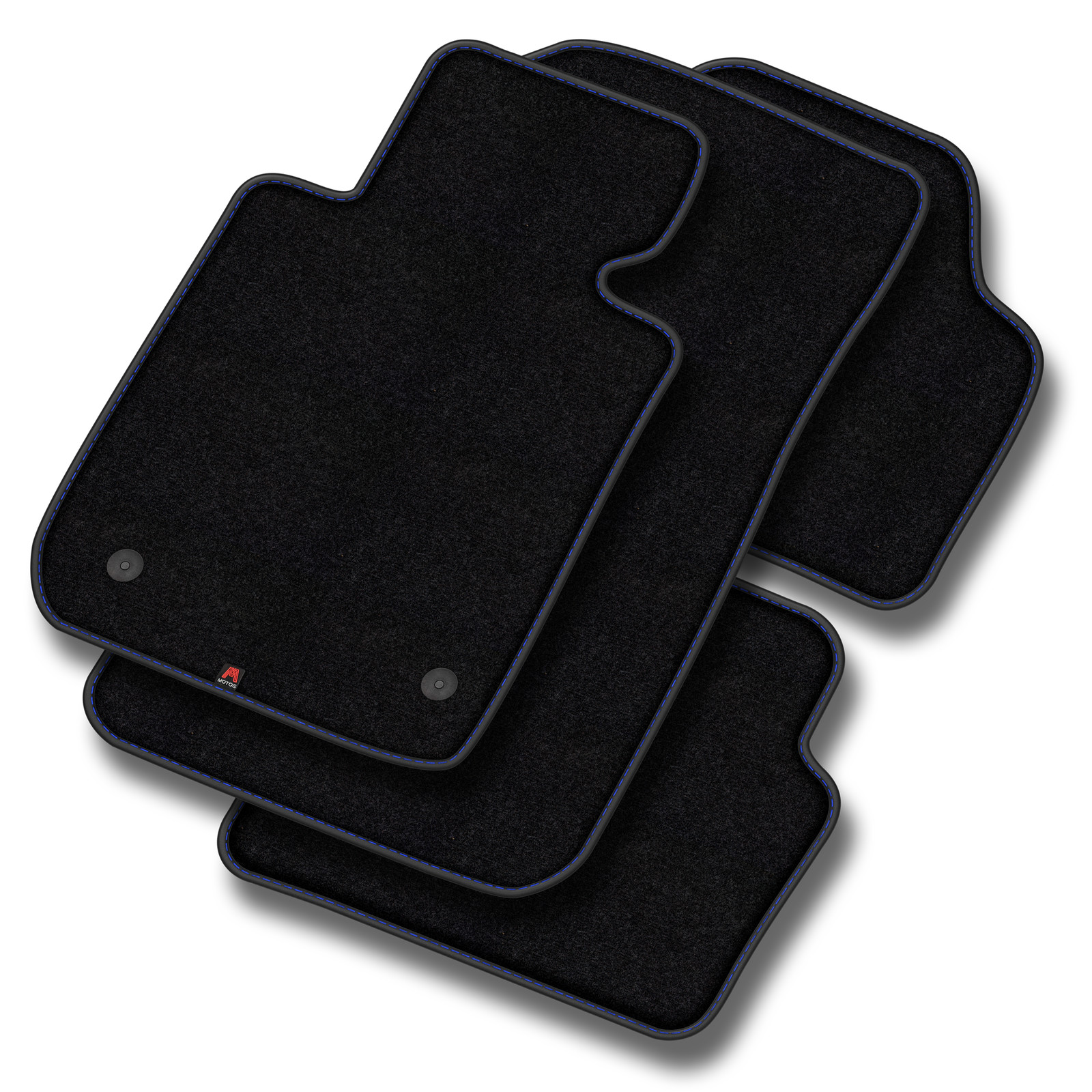 Jeu tapis de sol velour bleu mat parfait pour les voyages en Citroen C4 Picasso I