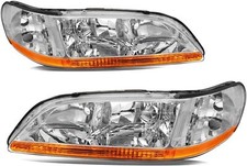 Fits 1998-2002 Honda Accord 24dr Clear Headlights Headlamp Assembly Replacement