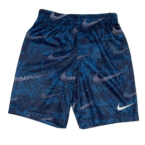 Nike Boys Dri Fit Athletic Mesh Shorts or F Terry Black/Blues/Grey Size 4-7, NEW - Picture 5 of 7
