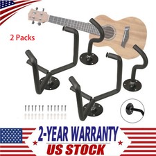 2 Packs Horizontal Guitar Wall Mount Hanger Stand Holder Hook wall Display Bass