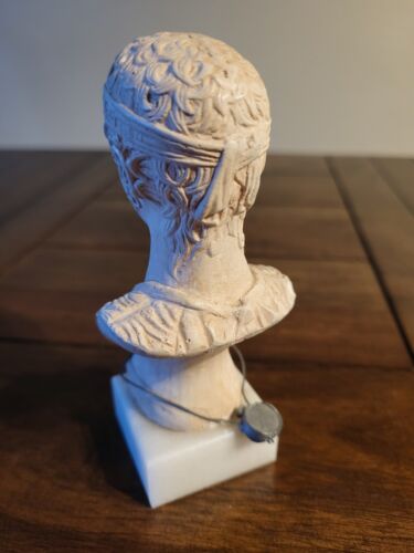 Charioteer of Delphi Bust Head Greek Sculpture Hard Plaster Museum Copy Vintage - Picture 7 of 8