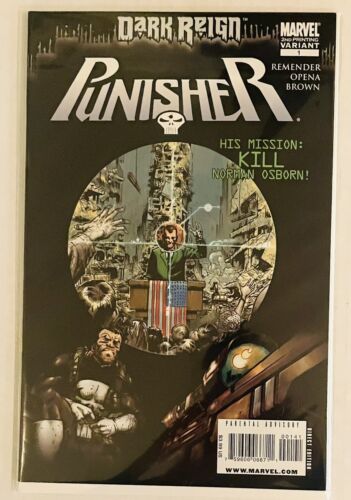 Punisher #1  💥VARIANT💥  2nd Print Variant By Jerome Opena   2009 - Picture 1 of 3
