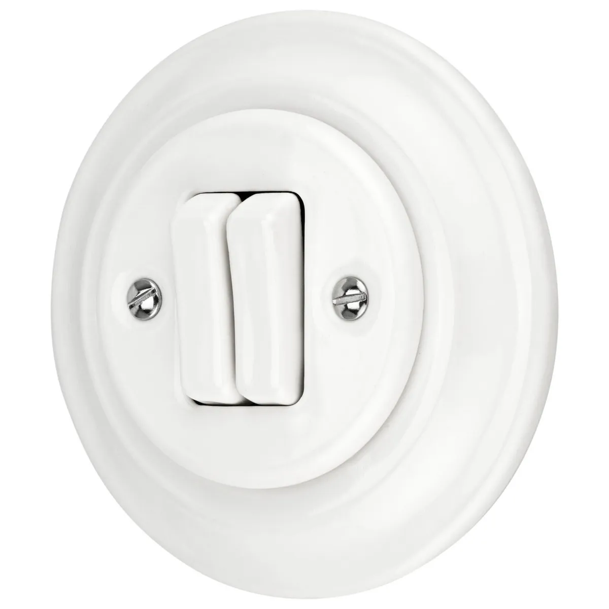 Becks cerca crear Interruptor de porcelana empotrada retro vintage 2x I interruptor de cambio  I PR1 blanco 4251450356001 | eBay