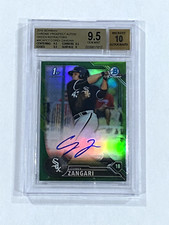 Corey Zangari 2016 1st Bowman Chrome Green Refractor Auto 96/99  BGS 9.5  10