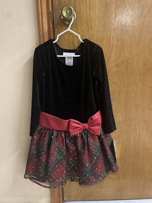bonnie jean drop waist dress Bonnie Jean Christmas Holiday Velvet Drop Waist Dress Girls 2T-16