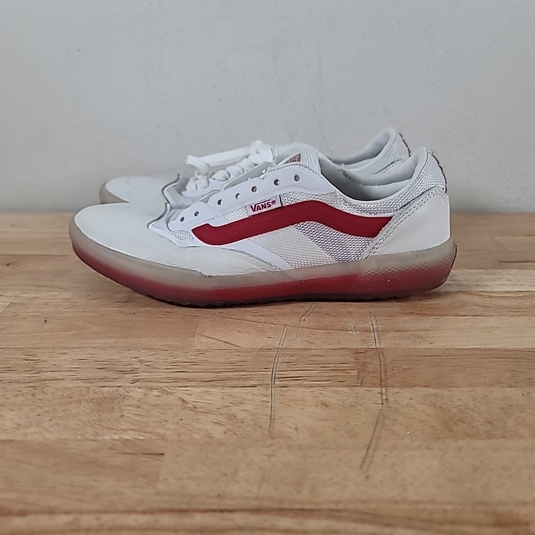 VANS★SPORT LEATHER AVE★CHILI PEPPER/WHITE VANS Ave Pro Sport Leather - White Chili Pepper Size 5 Read