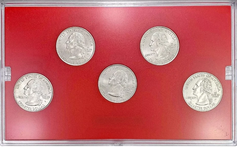 2004 Denver Mint 5-Coin State Quarter BU Set w/ COA - Image 3 of 4