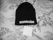 BNWT Victoria Bekham 'Wannabe' Black Beanie Knitted Hat - One Size