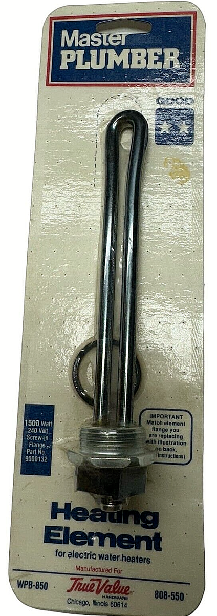 Master Plumber WPB-850 Electric Water Heater 1500W, 240V, 808-550,  9000132-31