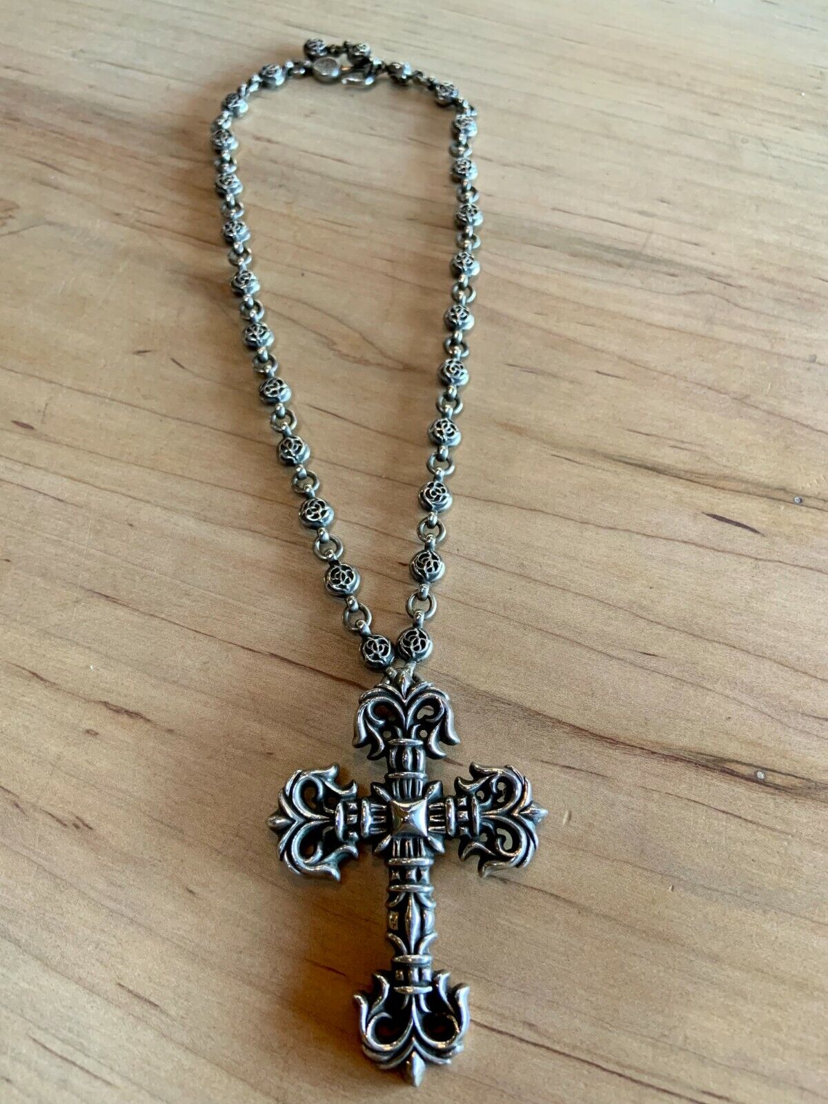 chrome hearts cross necklace - Gem