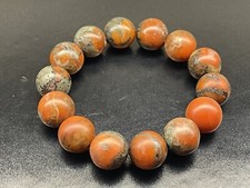 Natural South Red Agate Chinese Agate Round Bracelet 14mm
