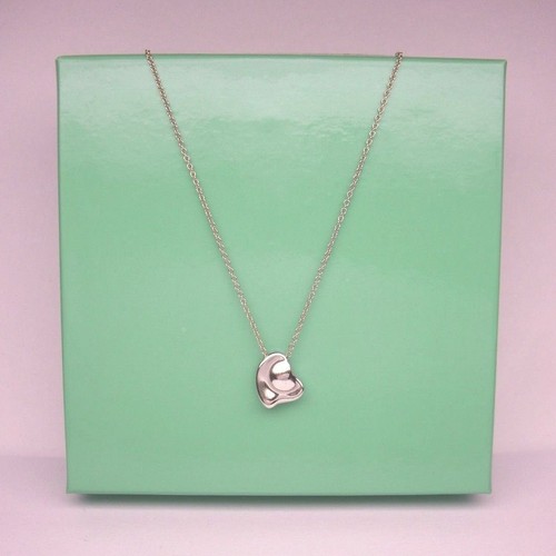 TIFFANY & CO ELSA PERETTI FULL HEART PENDANT NECKLACE STERLING SILVER 925 SMALL - Picture 1 of 12