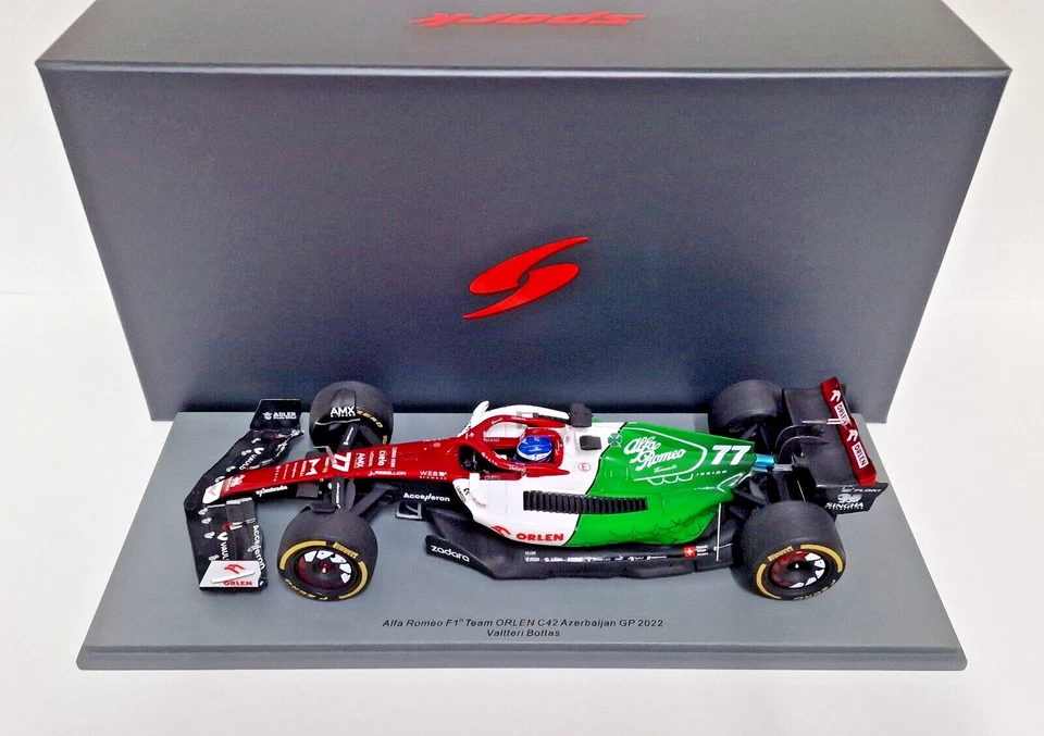 1:18 SPARK MODELLINO AUTO F1 FORMULA 1 ALFA ROMEO C42 BOTTAS AZERBAIJAN GP 2022 - Immagine 2 di 4