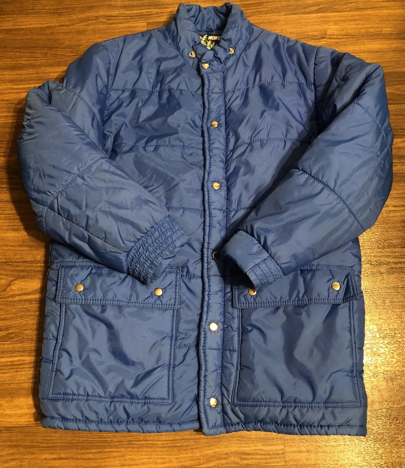 Vtg Deep North Puffer Jacket Mens Large blue Vtg