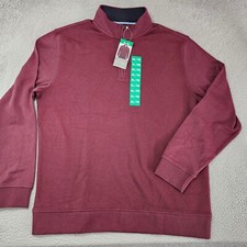 Ted Baker Men  s Extra Large Pull Over Cotton Blend 1/4 Zip Mock Neck Sweater