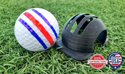 Golf Ball Marker Stencil - Triple Alignment