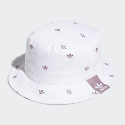 adidas Originals White And Purple Bucket Hat Cap All Over Print