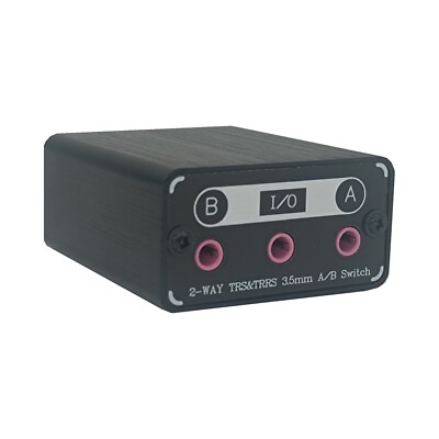 in-line 3.5mm Audio Switch Box A/B Selector Switcher for  1/8'' Microphone TRRS