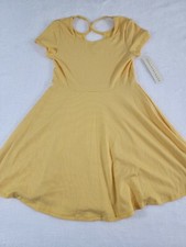 Four Threads Girls Yellow Dress Short Sleeve Size - 10