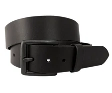 Danbury Men's Smooth Non Stitched Leather Work Belt - Black