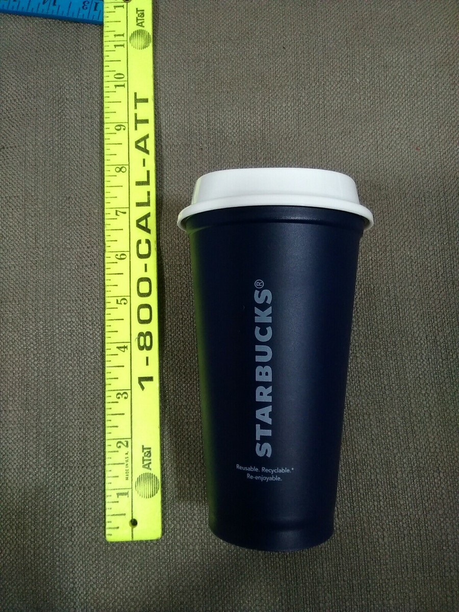 Starbucks Reusable Plastic Cup navy blue coffee