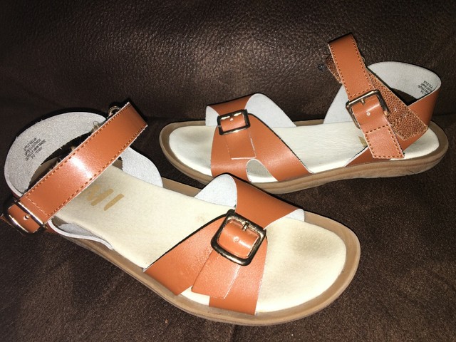 girls tan leather sandals