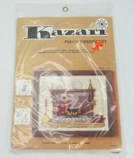 Kazari Punch Embroidery Vintage Fireplace Kitchen Cooking Kit A-54 8" x 10" NEW
