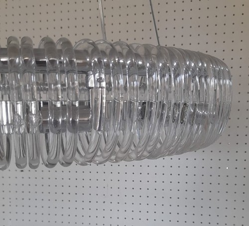Lampadario moderno cerchio in vetro cristallo acciaio 10 LUCI Quasar Ideal Lux - Foto 3 di 6