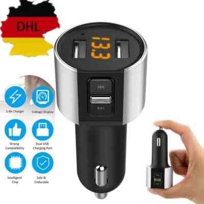 Bluetooth FM Transmitter KFZ Auto Radio MP3 Player Ladegerät Adapter Dual USB