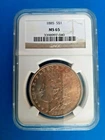 1885 Morgan Silver Dollar $1 MS65 NGC Beautiful Golden Toning Toner