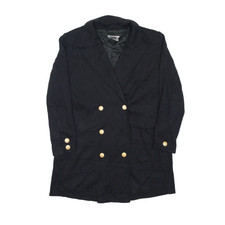 Vintage Luisa Spagnoli Blazer Jacket Black Wool 90s Womens S