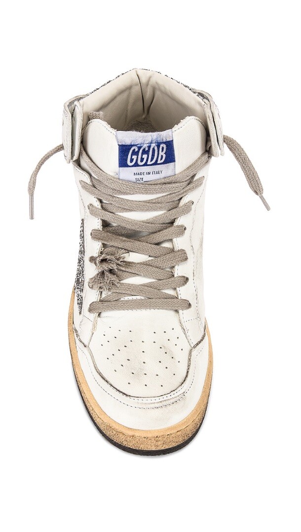 Golden Goose Sky Star Sneaker size High-Top White Silver Glitter