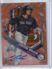 Colton Welker 2018 Bowman High Tek Orange Autograph Rookie #14/25