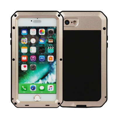 Shockproof Rugged Aluminum Glass Metal Full Cover Case For Apple iPhone 6 7 Plus