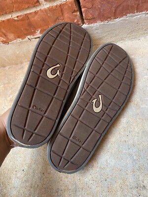 Olukai Mens 10.5 Kahu Gray Slip On Casual Loafers Shoes | eBay display picture 2