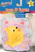 Art Skills - Lace  Learn - Yellow Chick