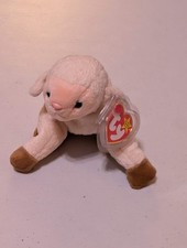 Fleece the Lamb - Ty Beanie Baby (Cream, 1999, Vintage, MWMT, Plush Toy, Stuffed
