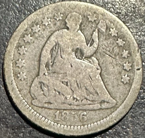 1856 P Seated Liberty Half Dime, Philadelphia, Free shipping.    #531
