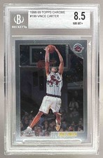 6204 Vince Carter 1998 Topps Chrome #199 Rookie RC BGS 8.5