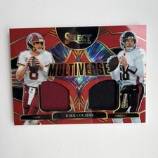 2025 Select Kirk Cousins Red Prizm Multiverse Memorabilia Falcons/Commanders