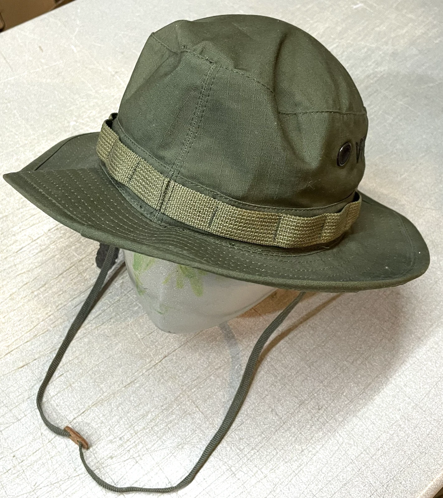 NEW USGI Green Hot Weather Type II Ripstop Jungle Boonie Sun Hat 7 1/4 "VFW"