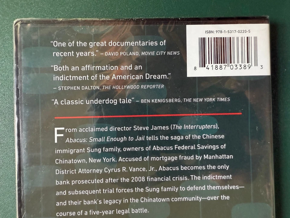 Abacus: Small Enough to Jail (DVD) 2017 PBS Frontline, MINT, SEALED, Ohio seller - Image 3 of 4