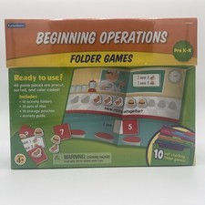 Lakeshore Math Beginning Operations Folder Learning Games Pre-K/K New - Sealed