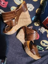 Ladies' NEW Tommy Hilfiger Slide-in Open Toe Wedge Heel Shoes "TWMIL12" Sz. 6