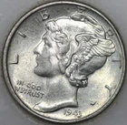 * 1943-P Mercury Dime 90% Silver, Popular Collector Coin As Shown